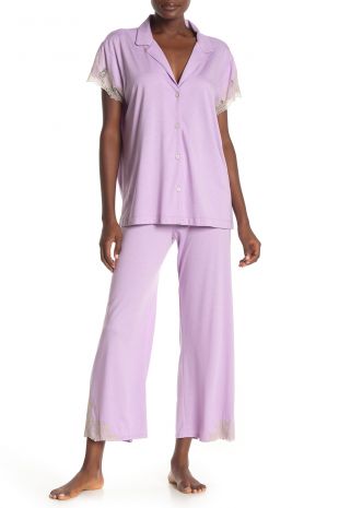 Purple Lace Trim Pajamas