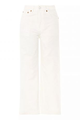 Topshop - White Cropped Jeans