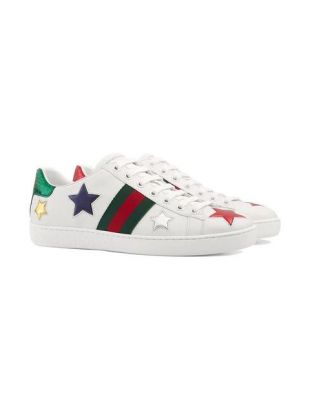 White Ace Low-top Leather Sneakers