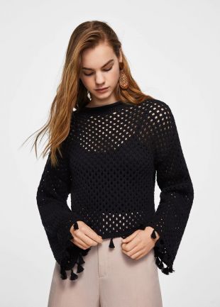 Recycled Cotton Openwork Sweater