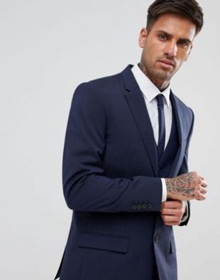 River Island - Veste de costume slim - Bleu foncé | ASOS