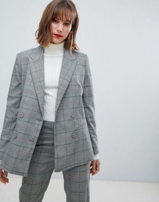 Mango - Blazer à carreaux (ensemble) - Gris | ASOS