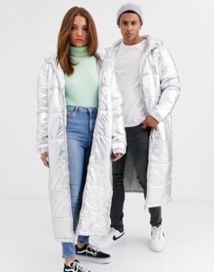 Another Influence - Doudoune longue unisexe métallisée | ASOS