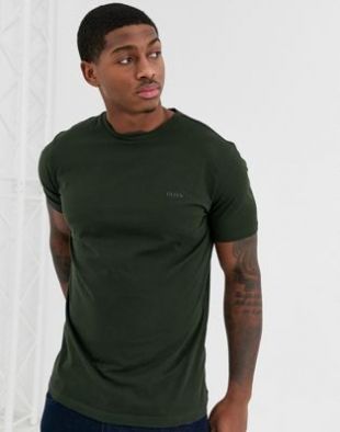 BOSS - Trust - T-shirt à logo ton sur ton - Vert | ASOS