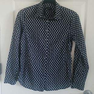 Dog and ball print blouse