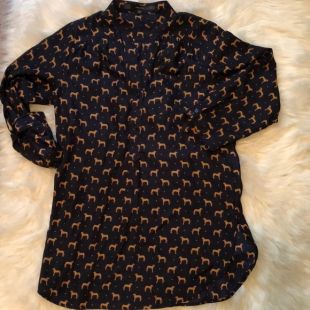 Dog print blouse