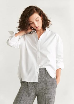 Chemise basique coton -  Femme | Mango France