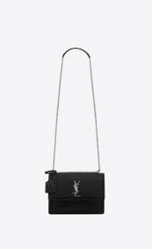 Sunset medium en cuir brillant embossé crocodile