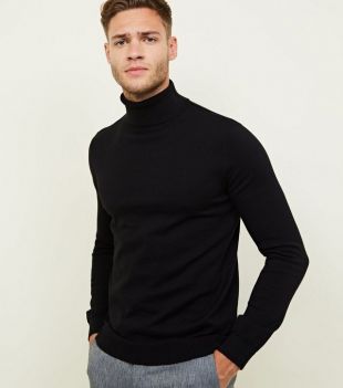 New Look - Black Ribbed Roll Neck Jumper