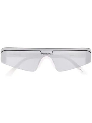White 'SKI' Sunglasses