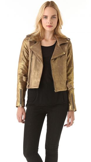 Gold Leather Jacket