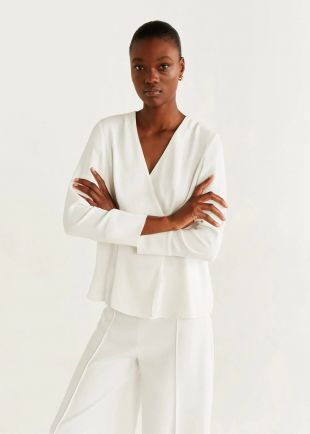 V-neckline blouse -  Women | Mango United Kingdom
