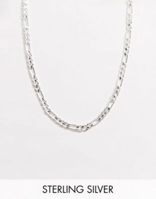 Regal Rose - Collier plaqué argent maille alternée | ASOS