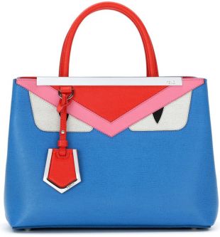 Blue Leather Shopper Bag