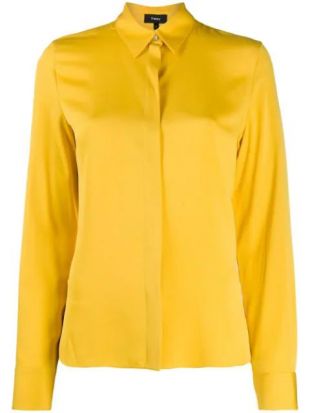 Theory - Yellow Fitted Blouse