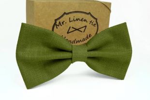 Moss Bow Tie. Green lin Bow Tie. Wedding cravate. olive vert cravate. garçons d’honneur cravate. Moss vert cravate. Green Pocket Square. Green cravate
