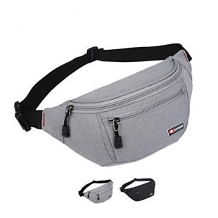 ZOORON Fanny Packs for Men and Women, Waterproof Sports Waist Pack Bag Hip Bum Bag for Travel Hiking Running