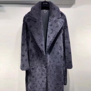 grey lv coat
