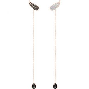 Swarovski Crystal Naughty Rose Gold-Tone Long Drop Earrings