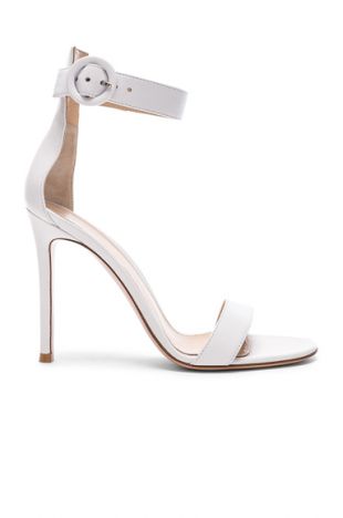 White  Leather Portofino Heels