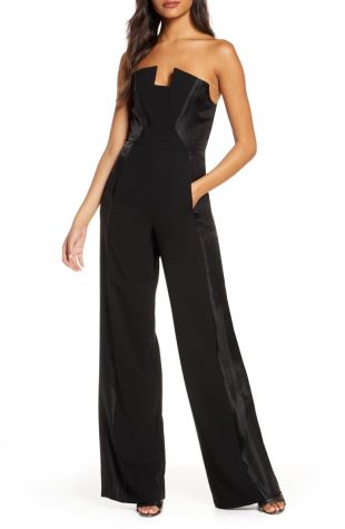 Black Strapless Jumpsuit