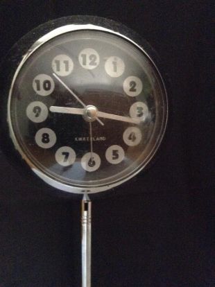 Vintage Kikkerland antenne horloge alarme espace âge