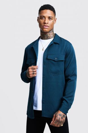 Smart Utility Overshirt - boohooMAN