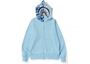 BAPE ABC Shark Full Zip Hoodie (SS19) Blue