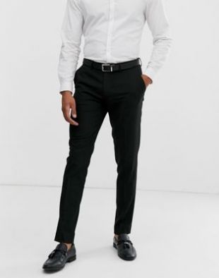 ASOS DESIGN - Pantalon habillé coupe ajustée - Noir | ASOS