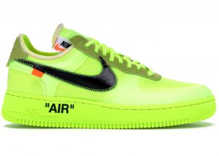 Nike af1 off white jaune fluo porté par maxime.avr sur le compte Instagram  de @maxime.avr | Spotern