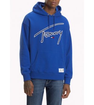 Sweat à capuche TOMMY JEANS - Signature Bleu
