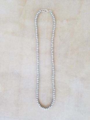 Collier Perles Synthétiques Vintage Avec Fermoir Argent Massif - élégant Et Rétro