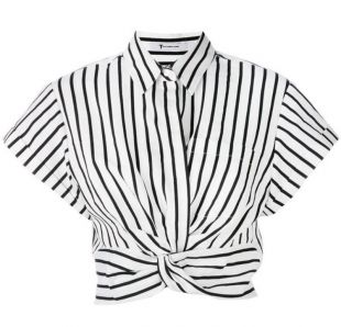 T By Alexander Wang Striped Crop Top Shirt NWT Size 6  | eBay