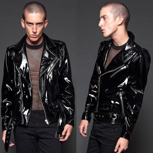 LIP SERVICE MOTO VINYL PVC motorcycle BIKER  PUNK GOTHIC FETISH EMO JACKET COAT  | eBay