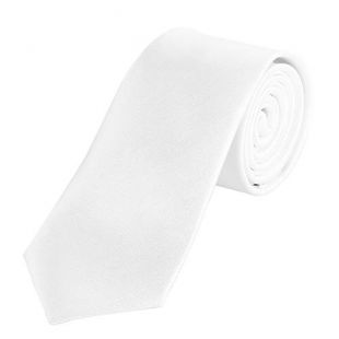 DonDon Cravate homme 7 cm classique fait main pour le travail ou occasions spéciales blanc