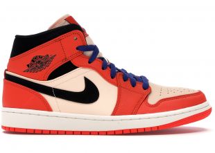 Jordan 1 Mid Team Orange Black