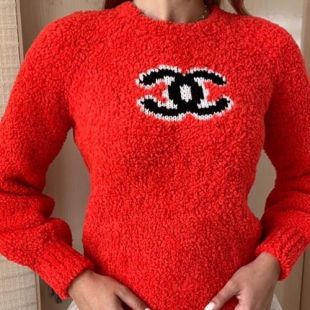 Chanel red sweater