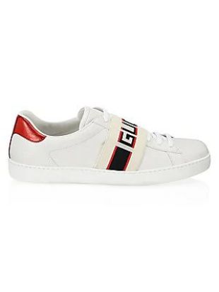 Gucci - New Ace Gucci Stripe Leather Sneaker