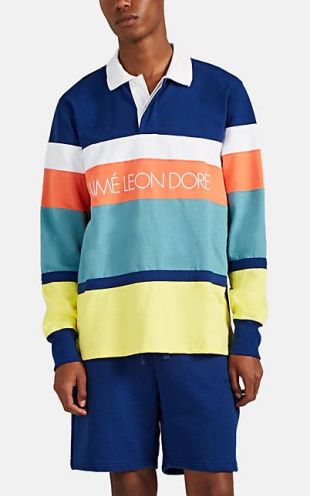 Colorblocked Cotton Rugby Shirt