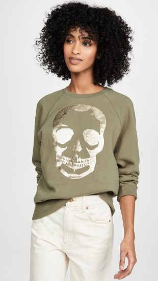 Upper Skull Gold Sweatshirt