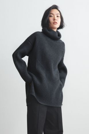 thakoon - Chunky Turtleneck Sweater Charcoal