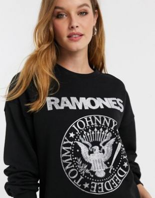 Ramones sweatshirt in black