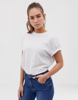Oversized tee in white