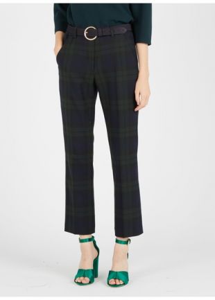 PANTALON DROIT À CARREAUX ENCRE GERARD DAREL - FEMME | Place des Tendances