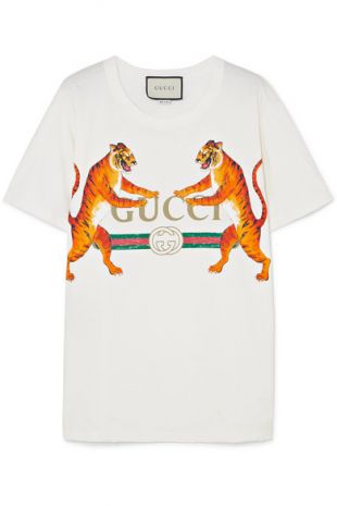 Oversized Printed Stretch-cotton Jersey T-shirt