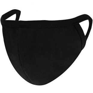 4 Pièces Anti-Poussière de Bouche en Coton Masque Bouche Visage pour Homme et Femme, Noir
