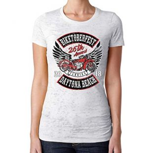 Ladies 2018 Biketoberfest Daytona Beach Rocker Billy Burnout T-Shirt