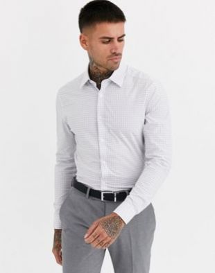 ASOS DESIGN - Chemise ajustée à carreaux
