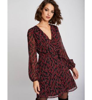 Robe trapèze ceinturée doublée
