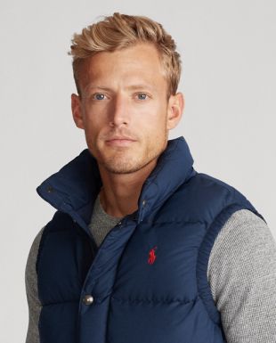 Gilet à capuche en duvet